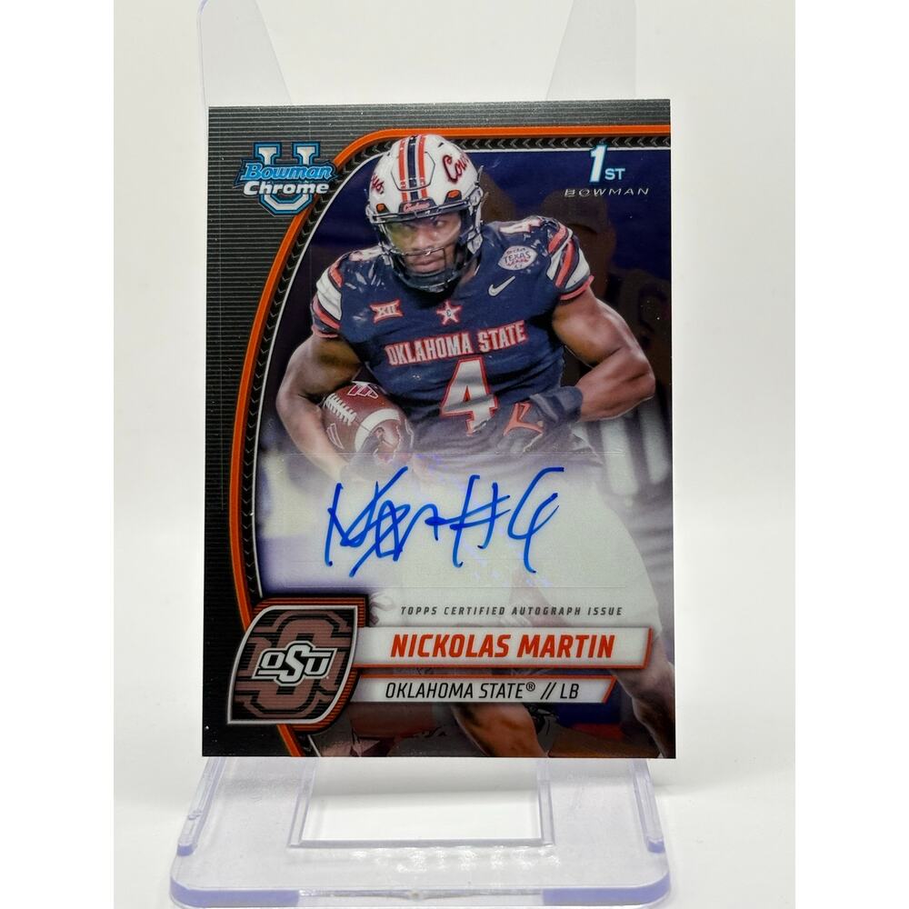 2024 Bowman Chrome University Nickolas Martin Auto Oklahoma State OSU